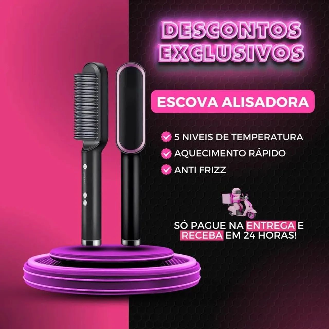 Escova alisadora 3 em 1  - Foto 3