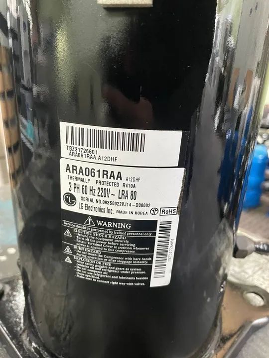 Compressor LG 5TR 220v trifásico  - Foto 2