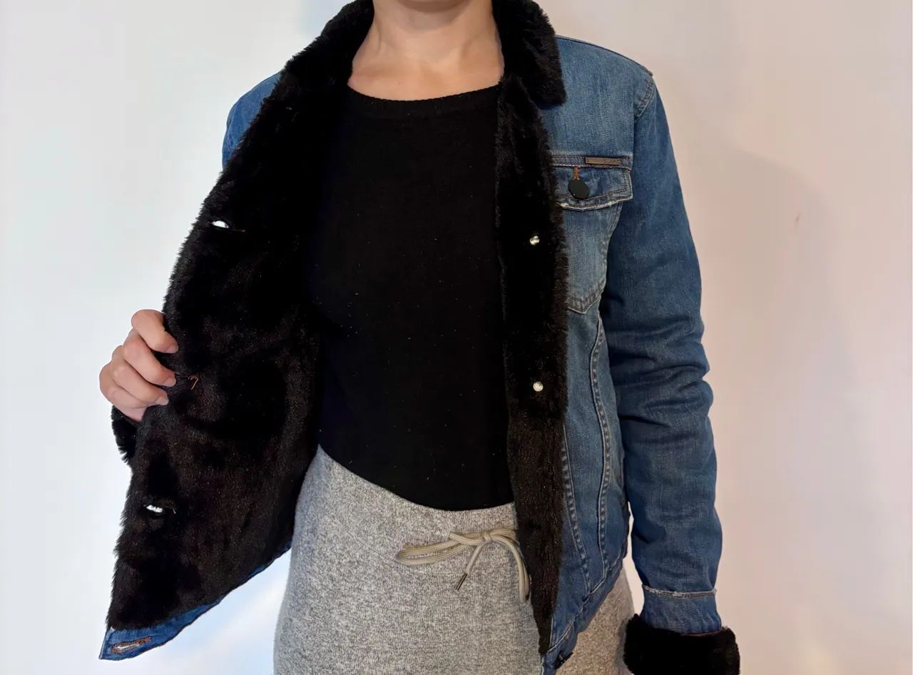 Jaqueta Jeans Térmica Forrada Feminina  - Foto 3
