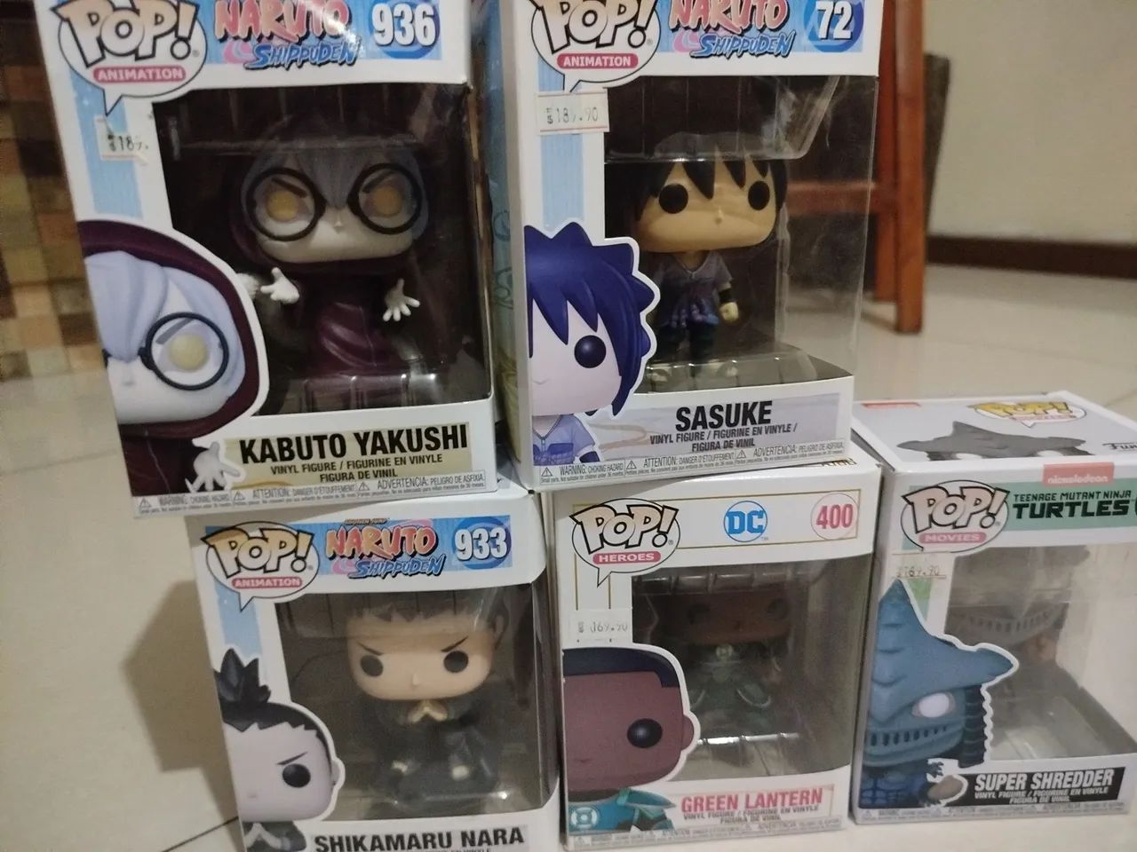 Coleção Funko Pop Naruto, DC e Tartarugas Ninja