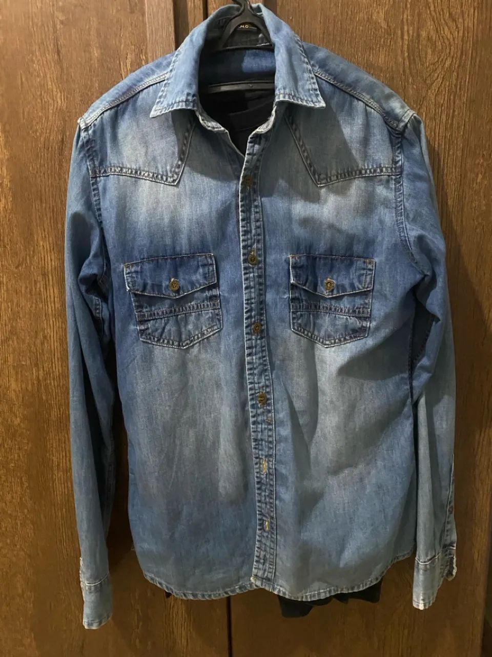 Camisa Jeans Masculina - Foto 3
