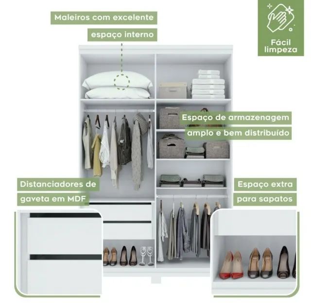 Guarda Roupas Solteiro  Direto da Fabrica Fazemos Entrega - Foto 4