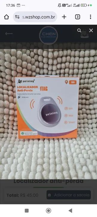 Localizador Anti-Perda Peining ITAG