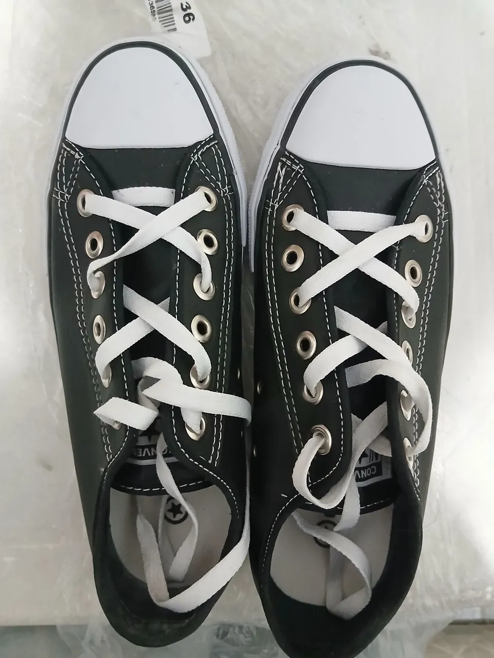 Tênis Converse All Star Preto de Couro