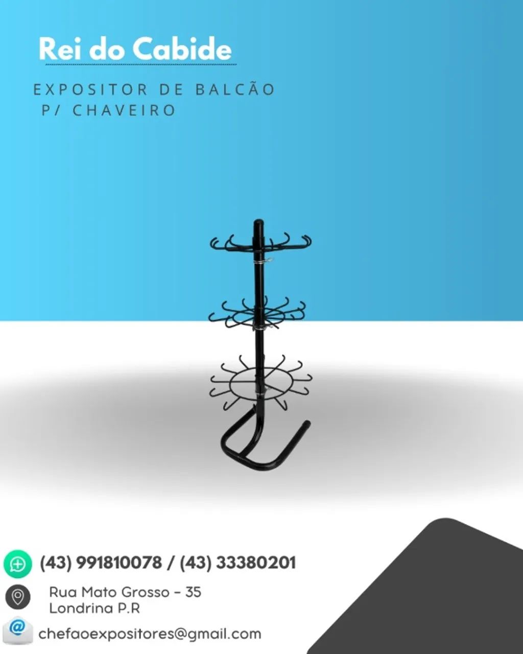 EXPOSITOR DE BALCÃO P/ CHAVEIRO - Foto 2