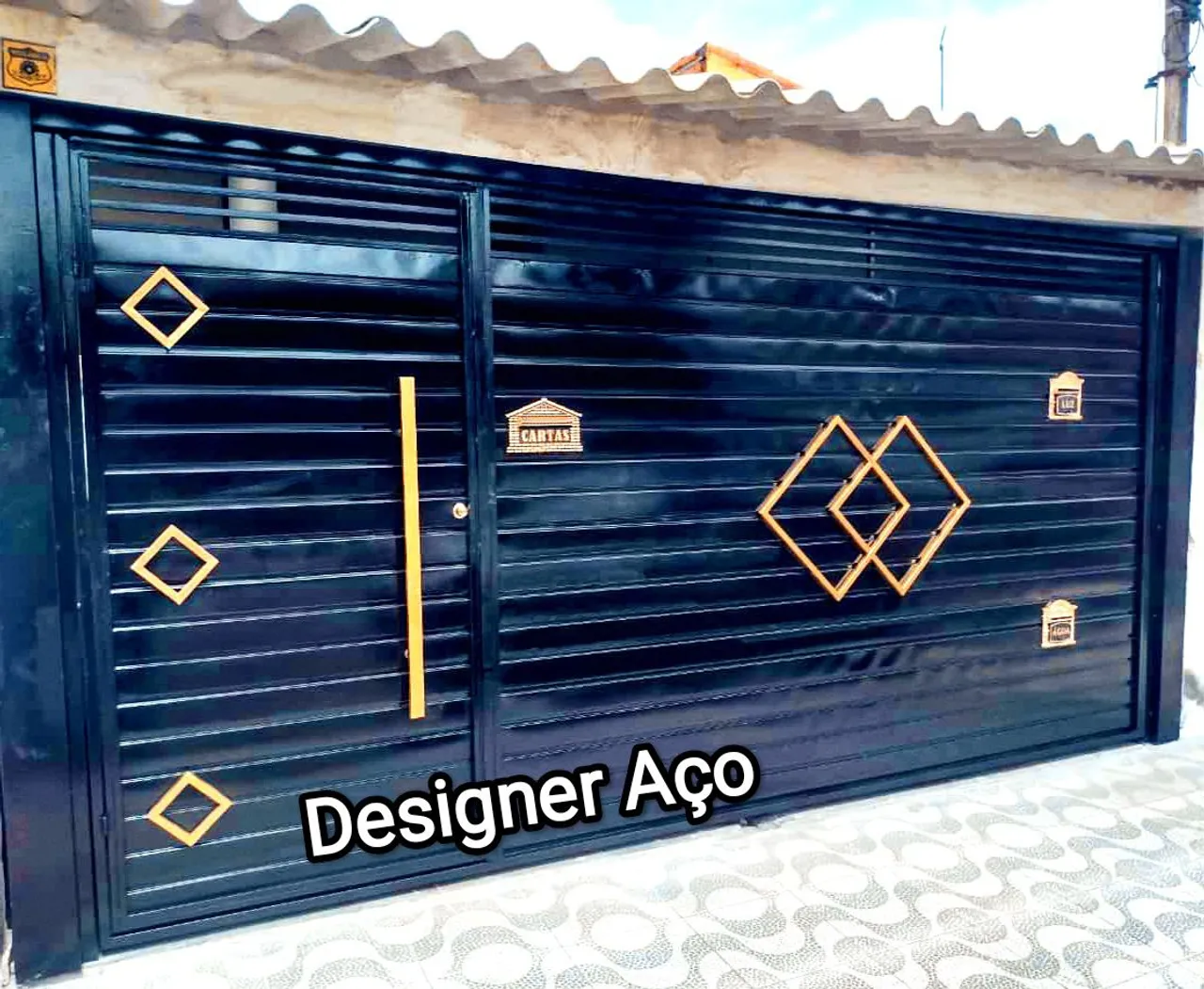 Portão residencial// portão automático/ portão de aço