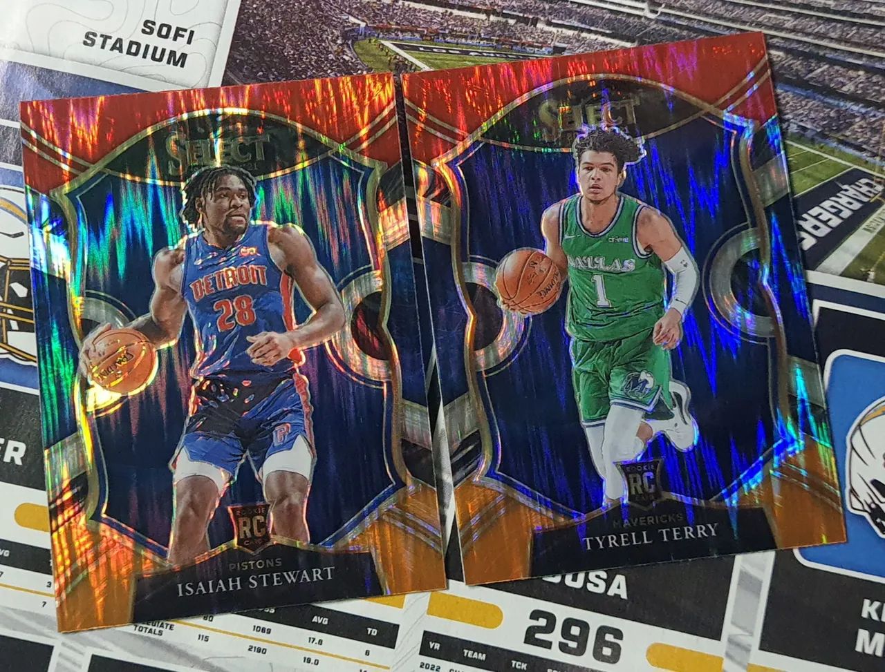 Cards Rookie Panini Select Isaiah Stewart e Tyrell Terry - Foto 5