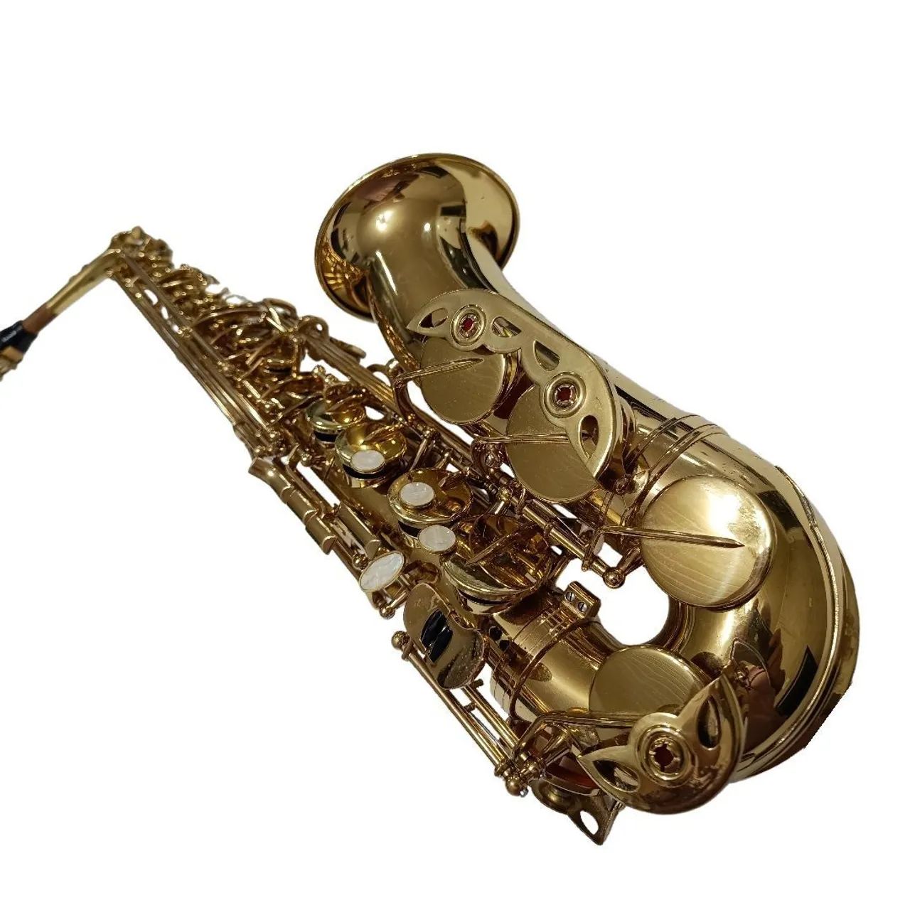 Saxofone Alto Arena laqueado Boquilha Estojo Micro Amassado na campana - Foto 2
