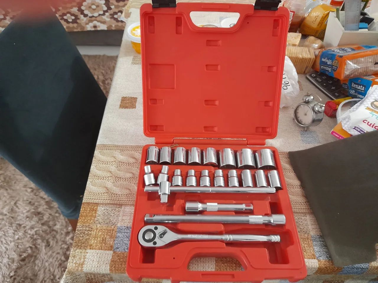 Jogo de Soquetes 1/4 com 22 Peças - Novo
