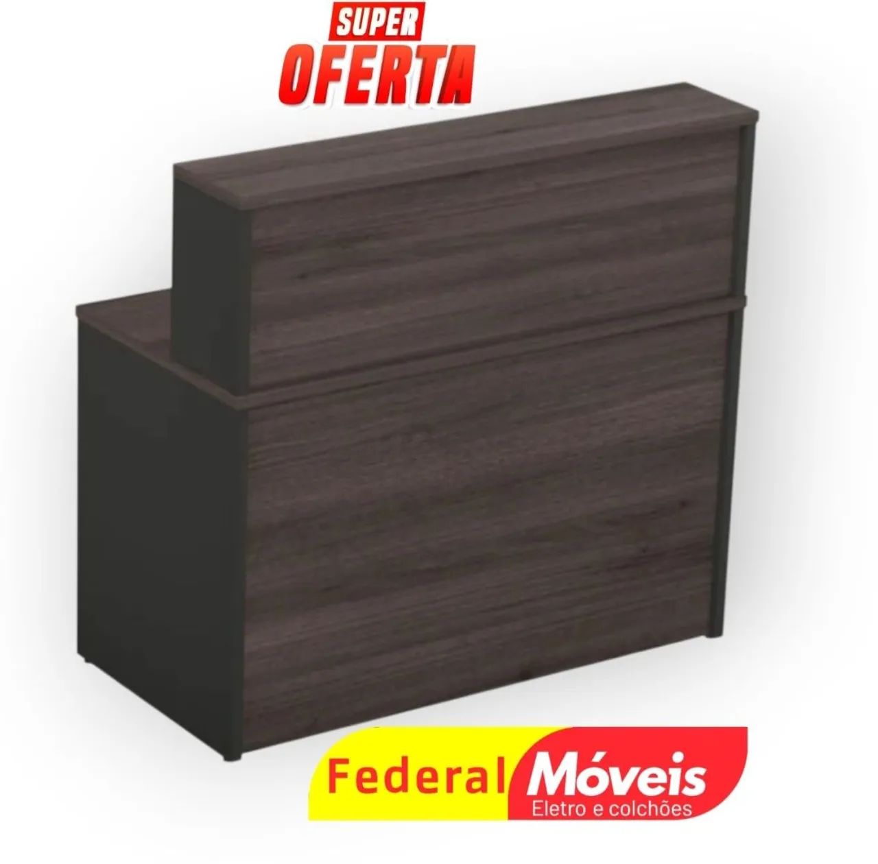 Balcão de Atendimento 1,50m - NOVO - Resistente e ideal para recepção ou escritório