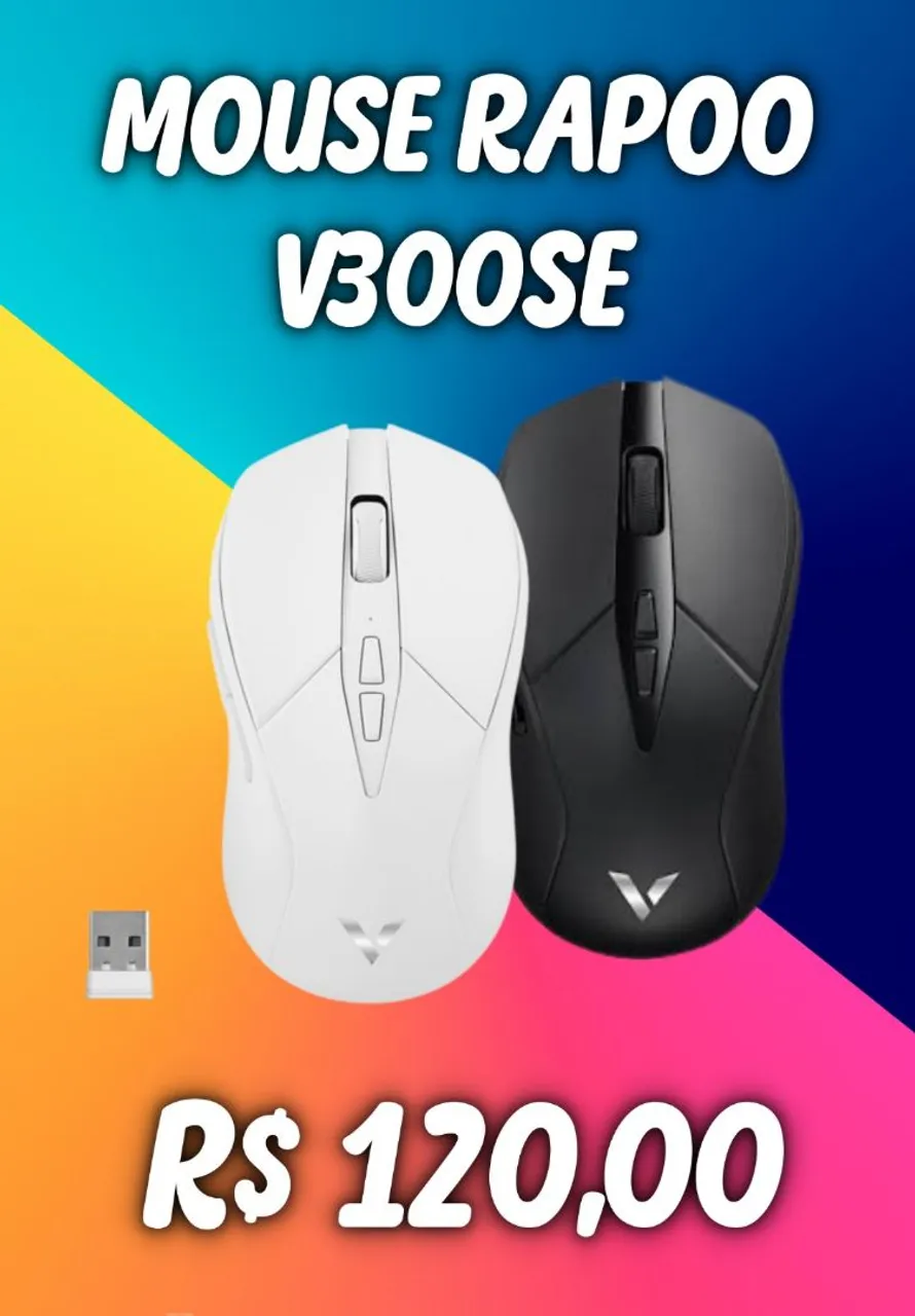 Mouse Rapoo V300SE - Design ergonômico e alta precisão!