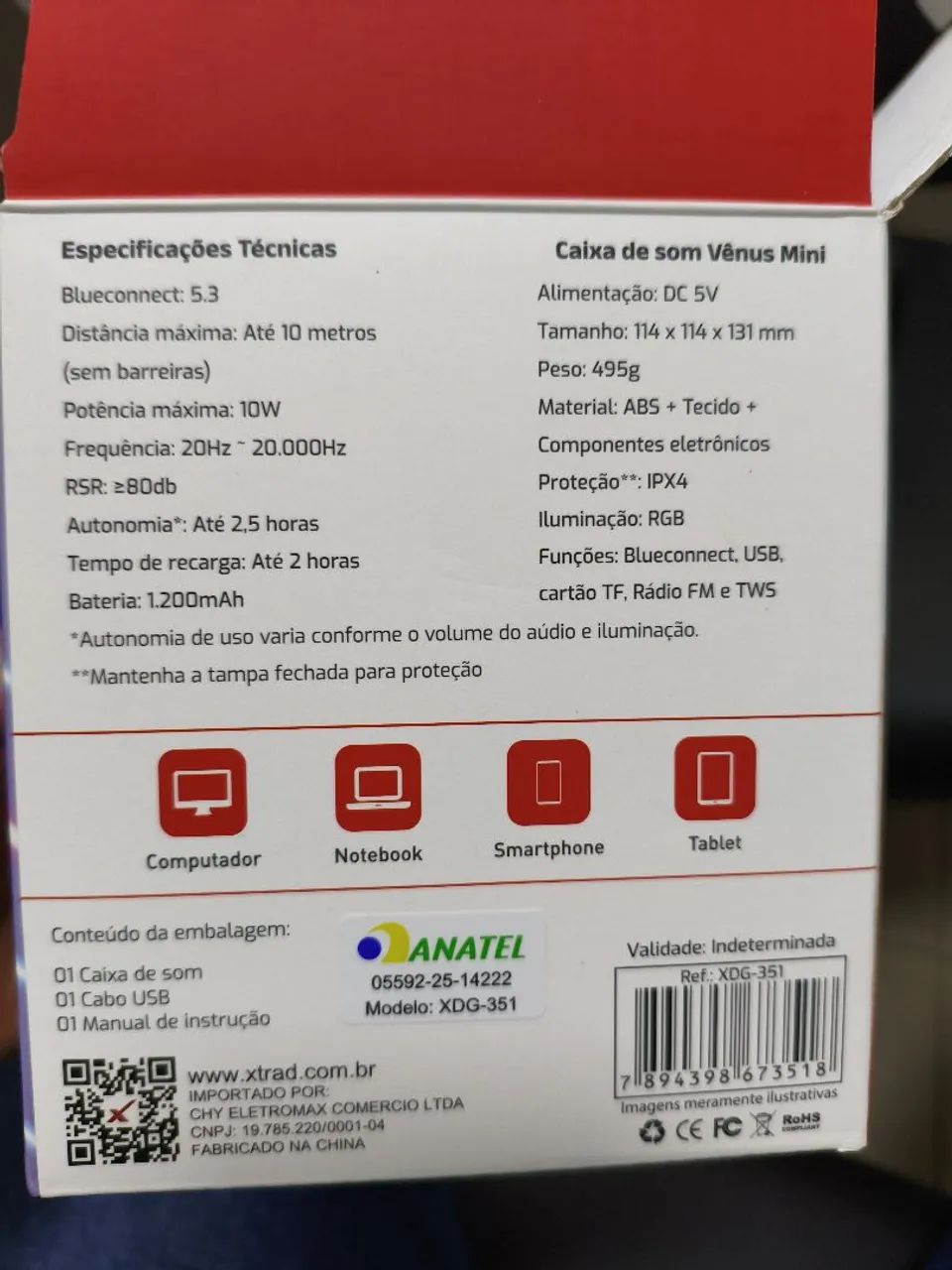 Caixa de som Bluetooth potente e compacta - Foto 5