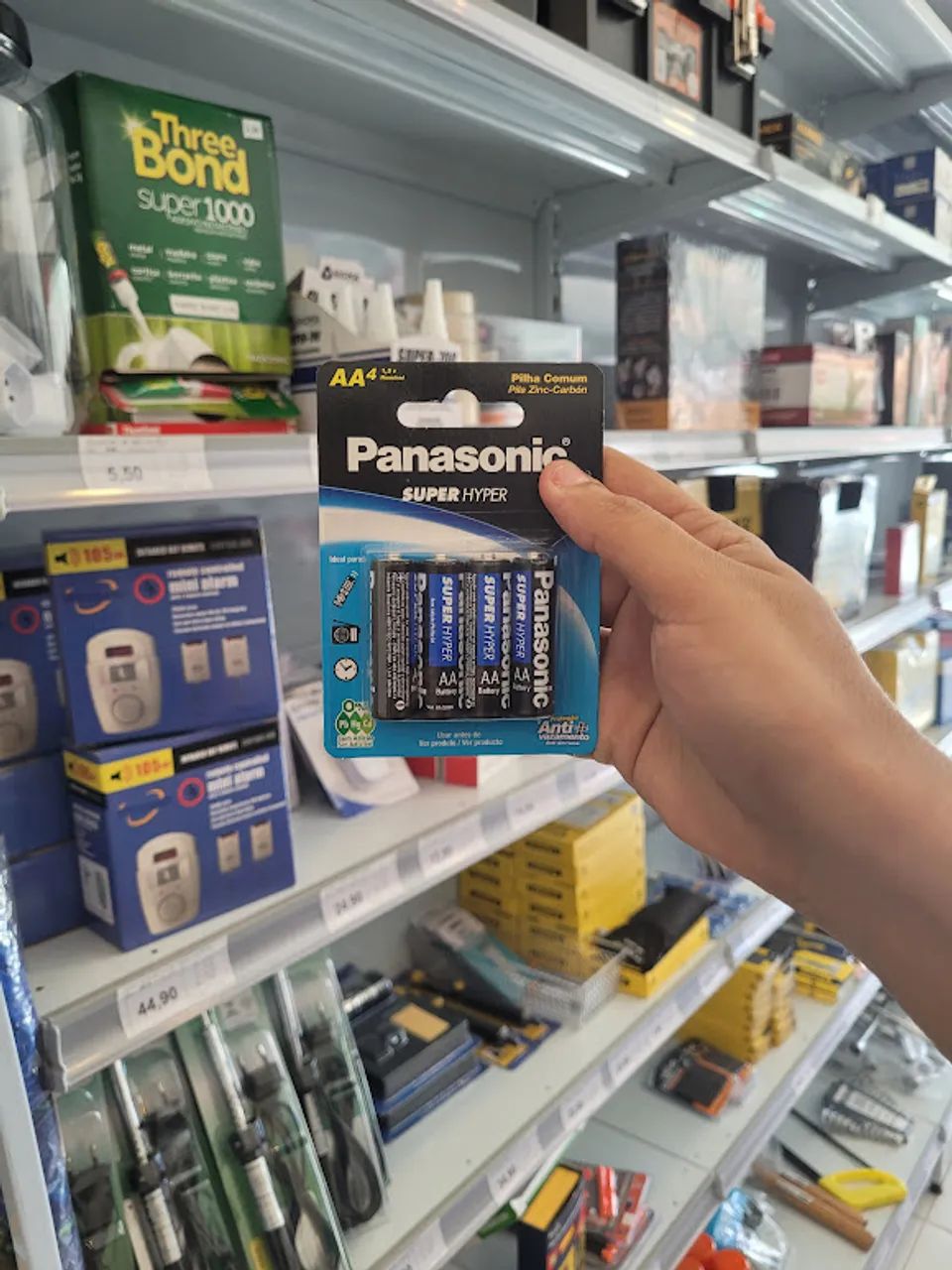 Pilha Comum AA Panasonic 1,5 V Embalagem com 4 pilhas UM-3SHS