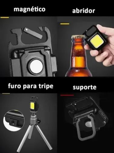 Mini Lanterna Keychain Chaveiro Led Potente Usb - Foto 2