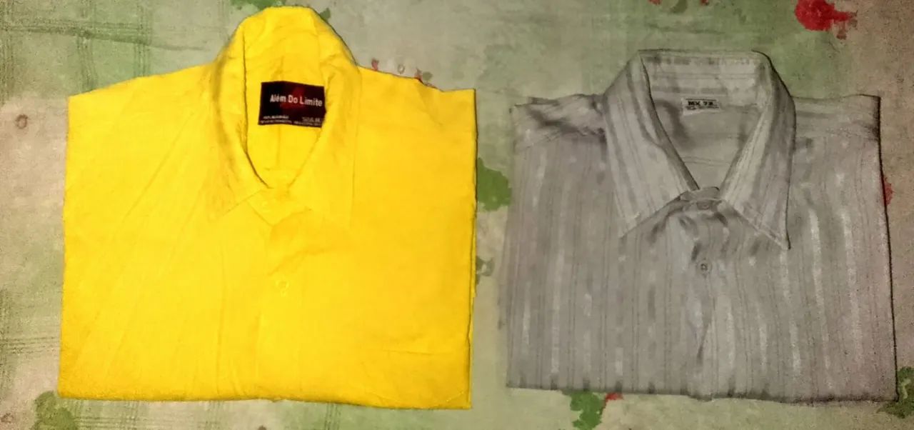 2 CAMISAS DE BOTÃO Tam.P MASC. (MX72/ALÉM DO LIMITE). Ler descrição...
