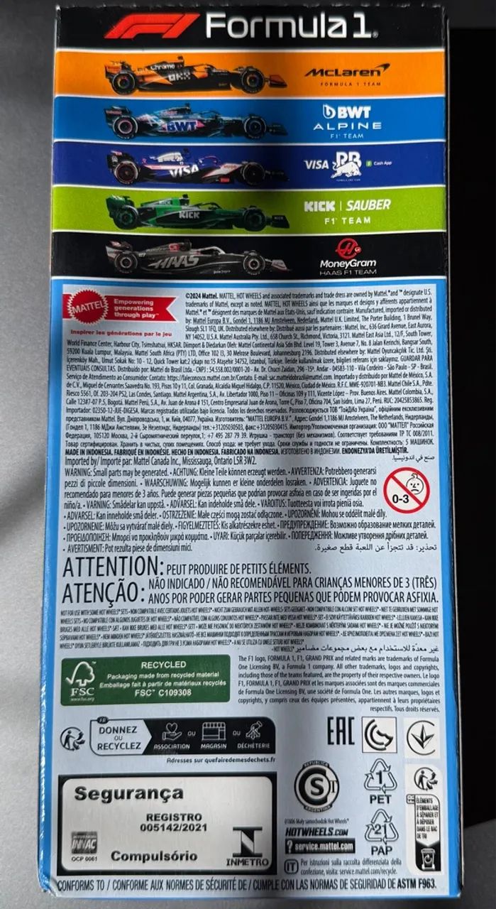 Hot Wheels Formula 1 - Kit com 5 Carrinhos - Foto 2