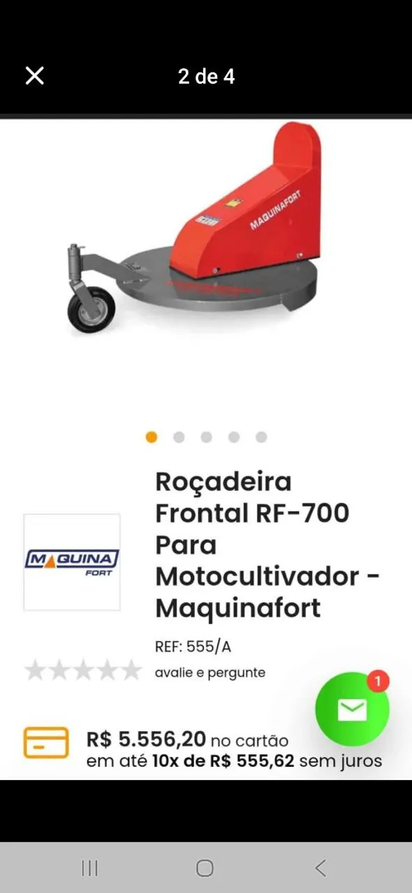 Roçadeira Frontal RF-700 Motocultivador - Maquinafort
