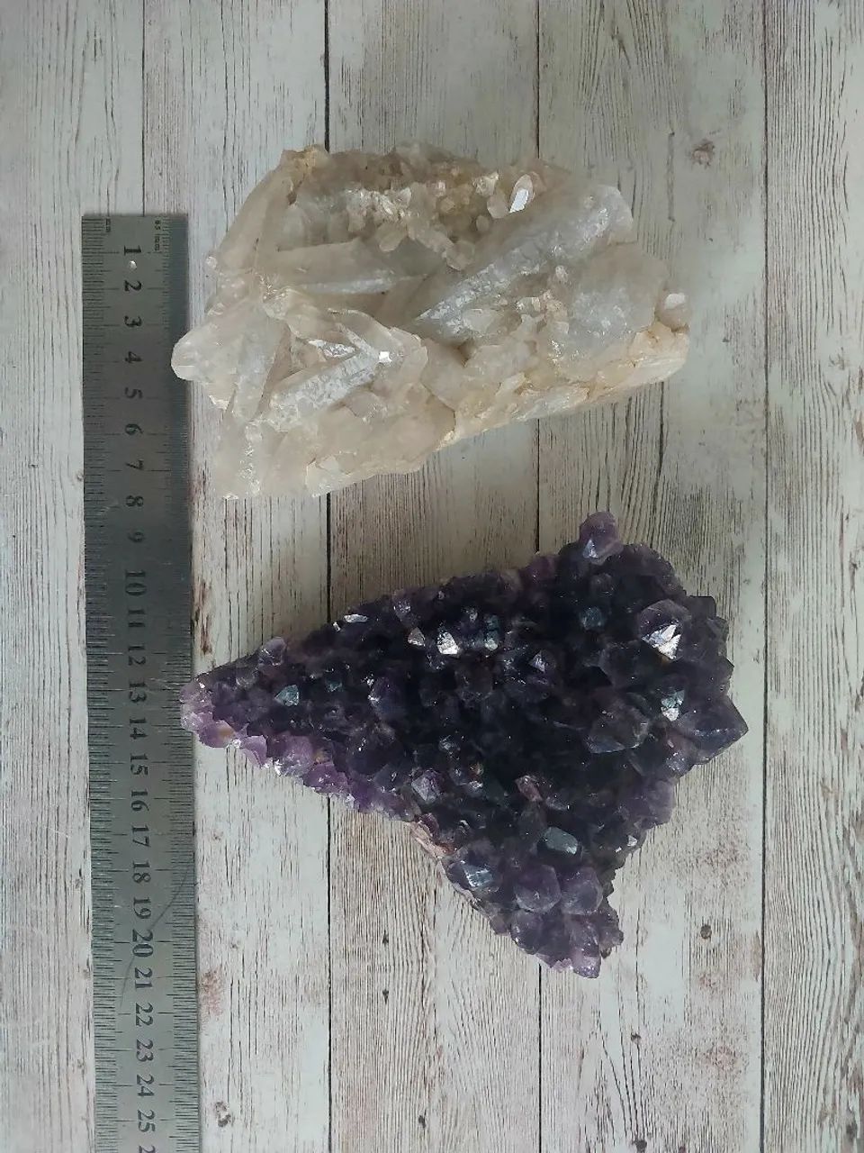 Kit Pedras Drusa Ametista e Cristal Translúcido - Energização e Decoração - Foto 3