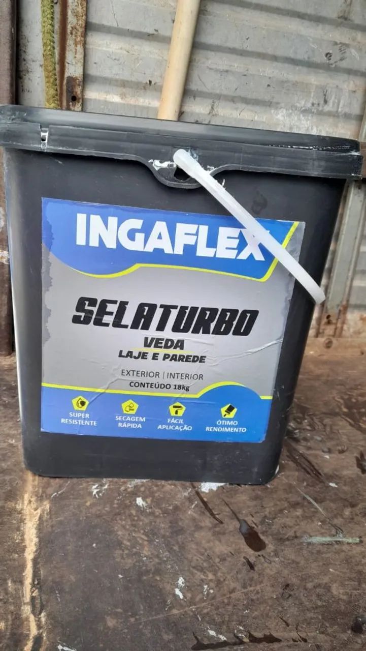 Vende 2 lata de tinta 16L da cor verde angre 2 balde de tinta emborrachado de cor branca   - Foto 2