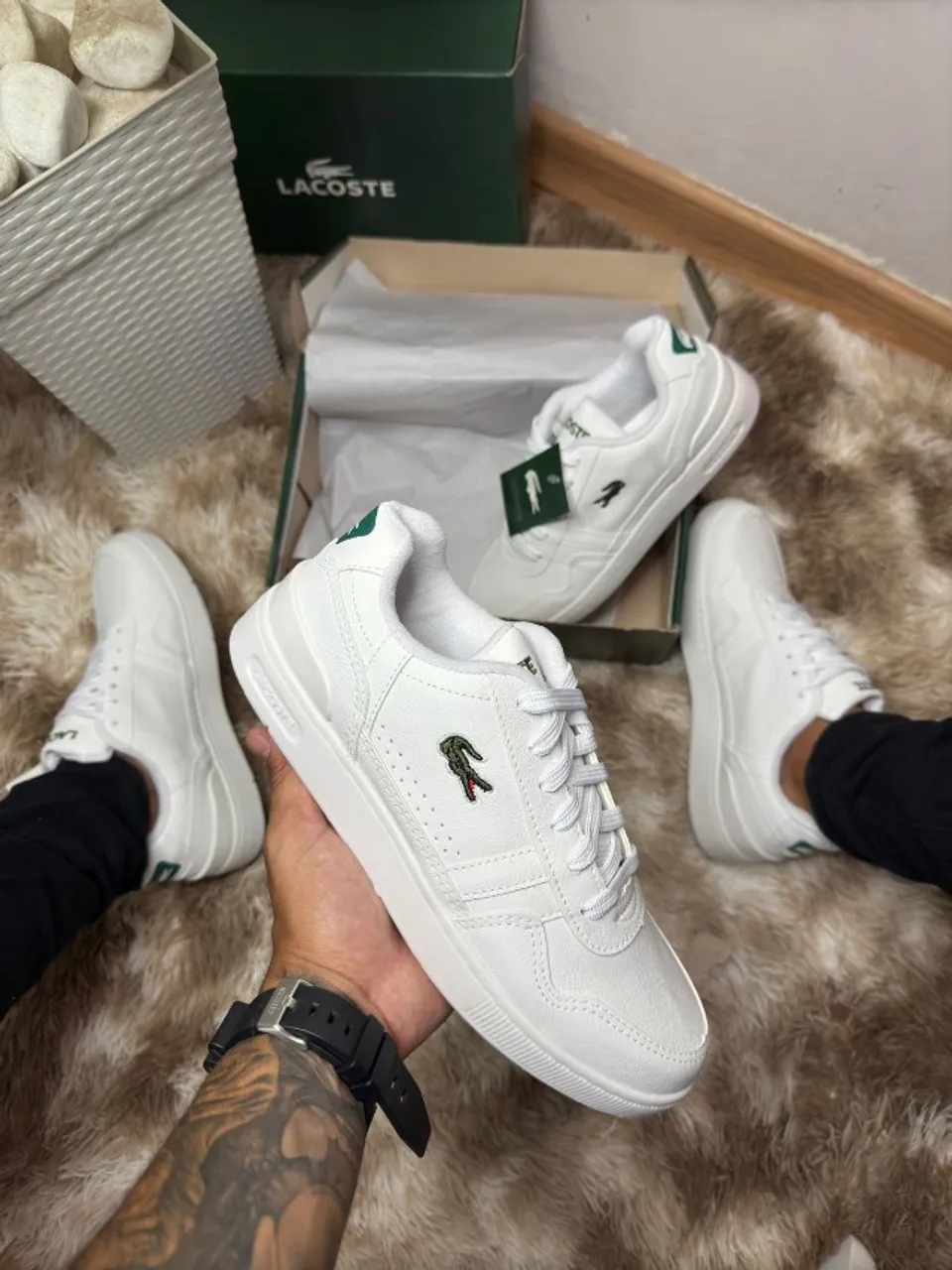 TÊNIS LACOSTE POLAROID MASCULINO - NUMERAÇÃO 38 AO 43