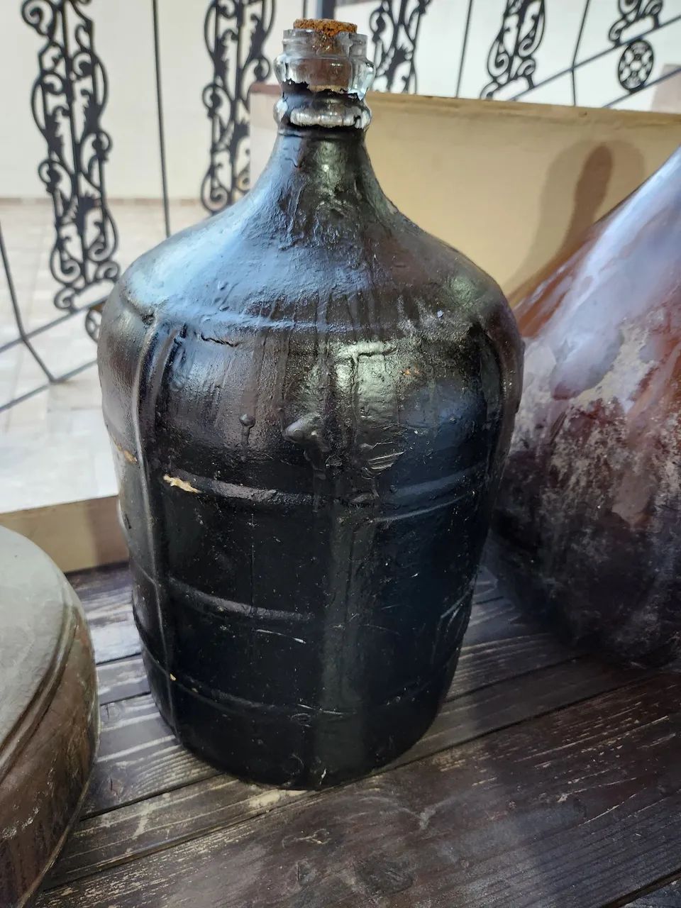 Garrafão de água de vidro antigo