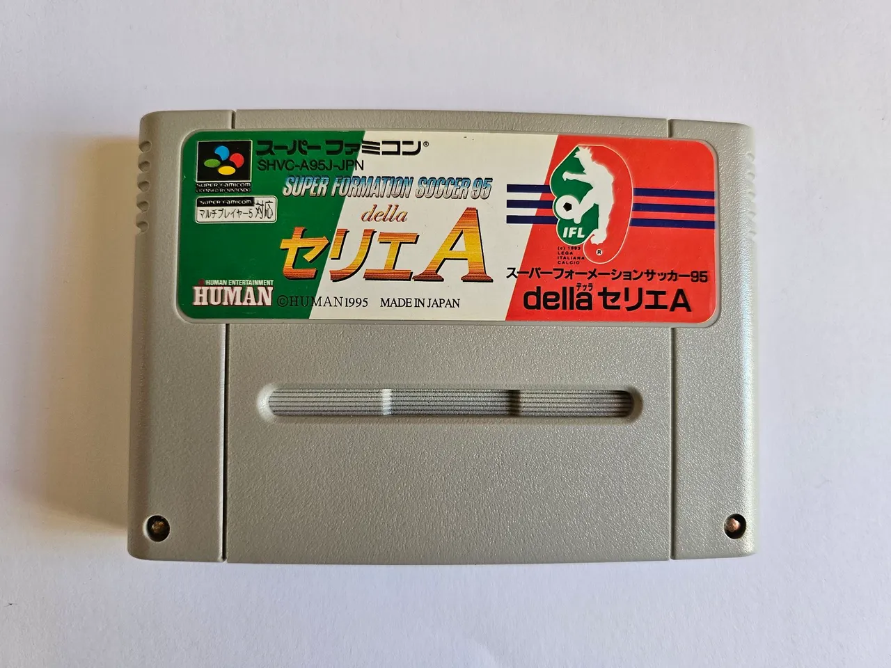 Super Formation Soccer 95 Della Series A - Super Famicom Original Japonês em Ótimo Estado