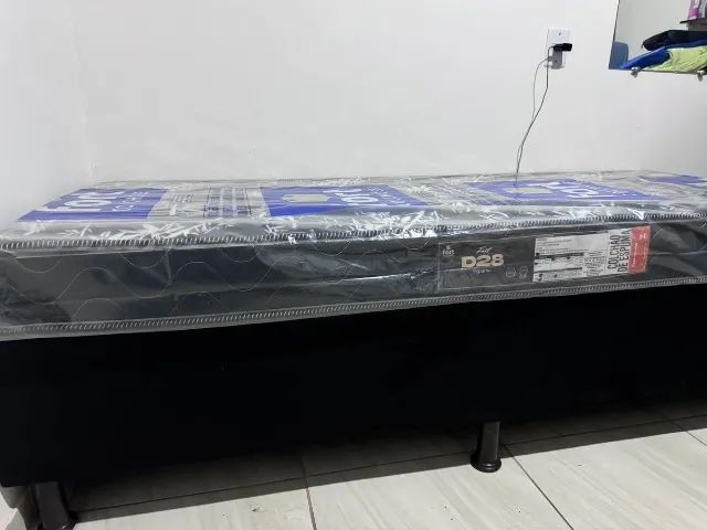 Base Box + Colchão D28 Solteiro , Novo 