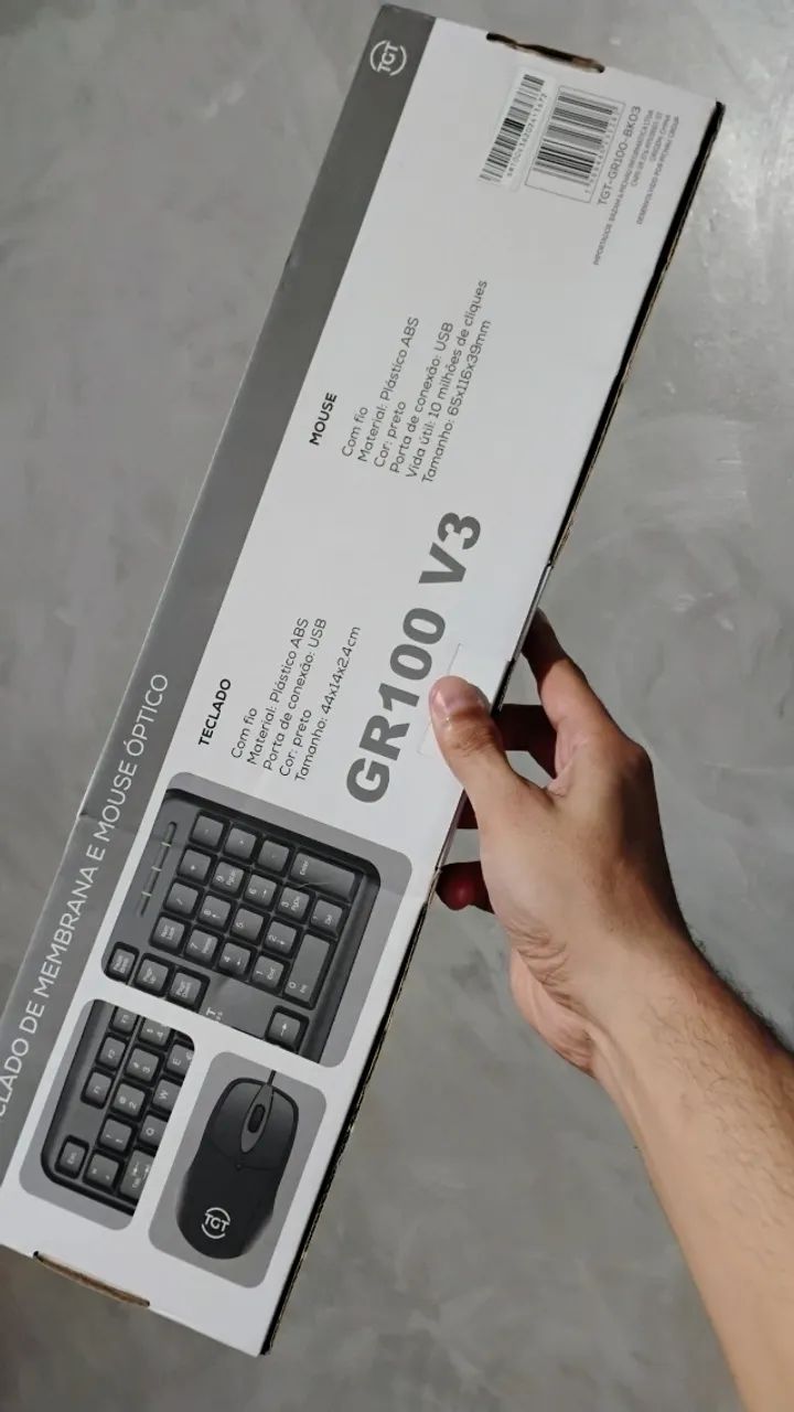 KIT TECLADO E MOUSE OFFICE TGT GR100 V3 - COM FIO - PRETO - NOVO  - Foto 2