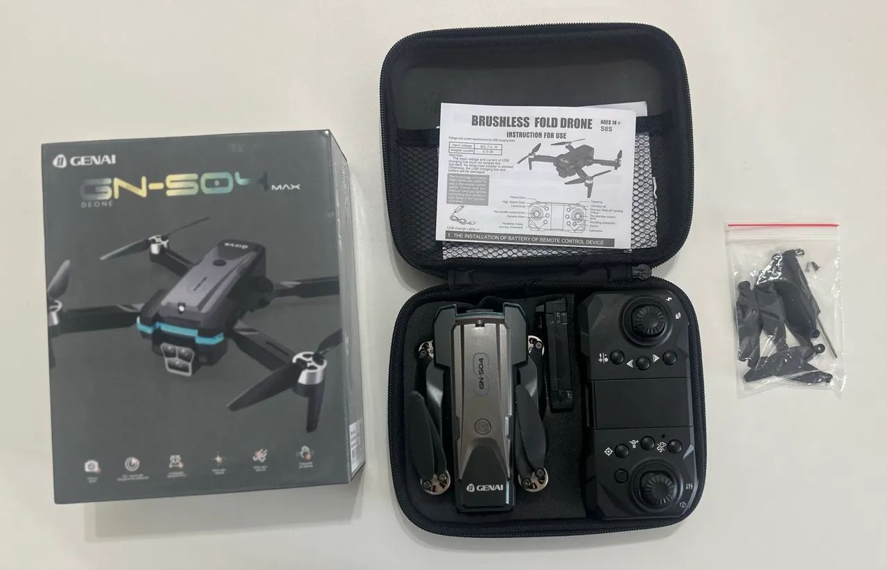 Drone Brushless FPV Wi-Fi com Case - Pouco Uso