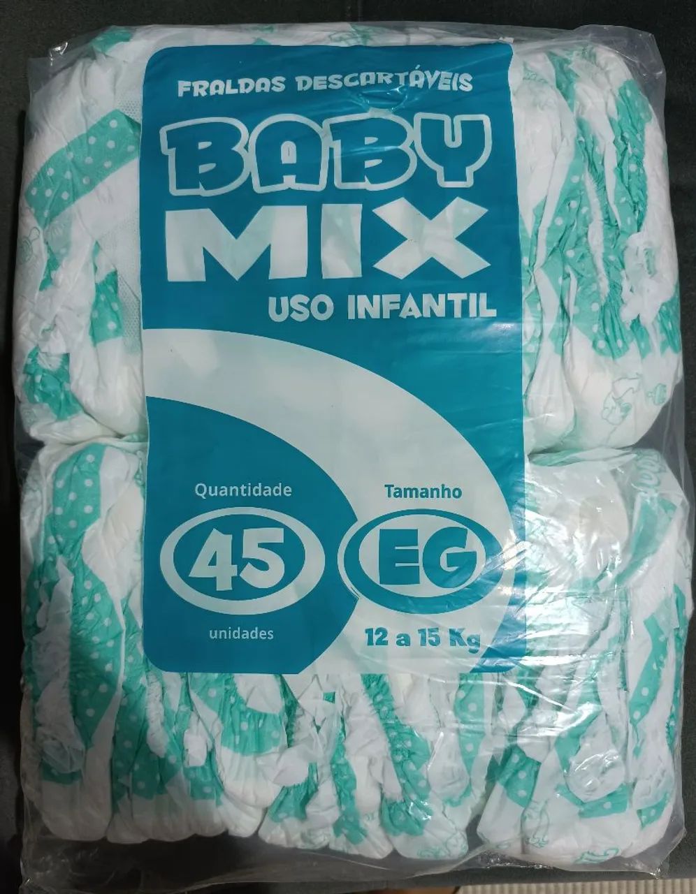 Fraldas descartáveis Baby Mix EG 44 unidades