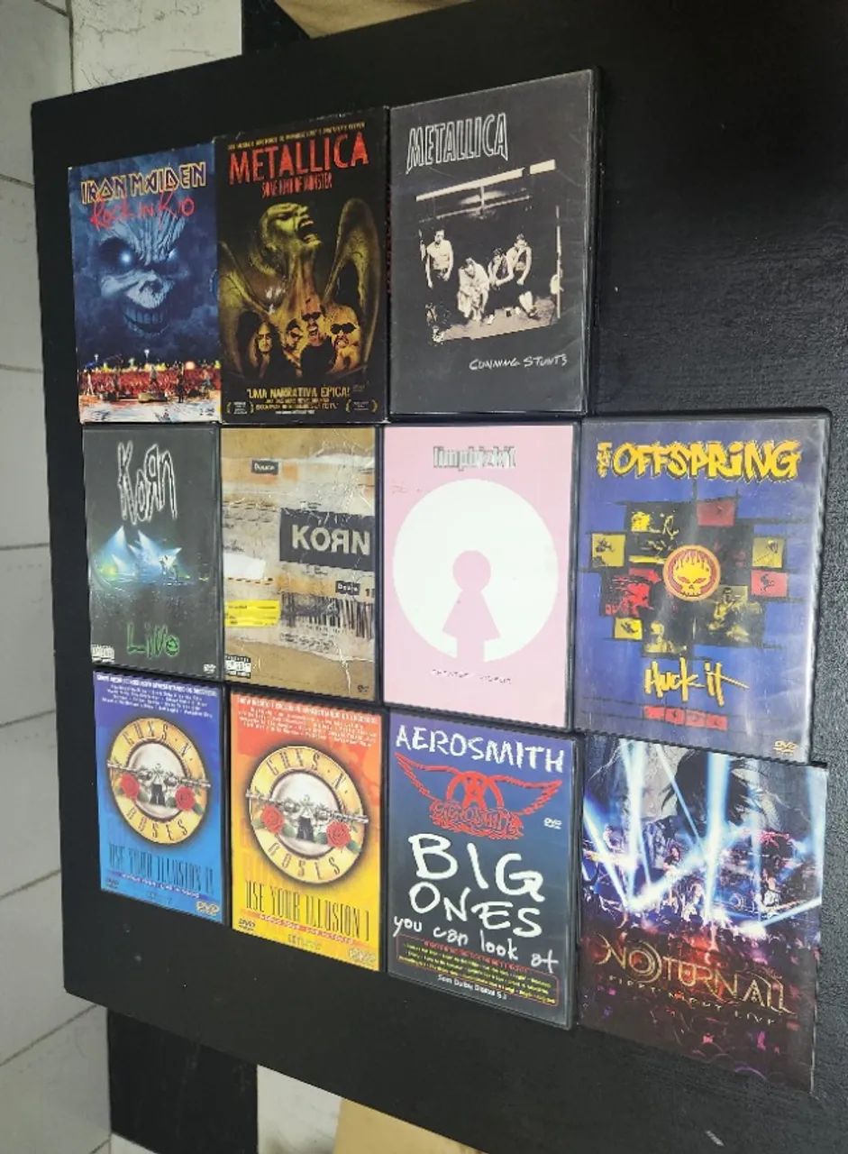 Lote com 10 DVD's de Rock todos originais - Foto 3