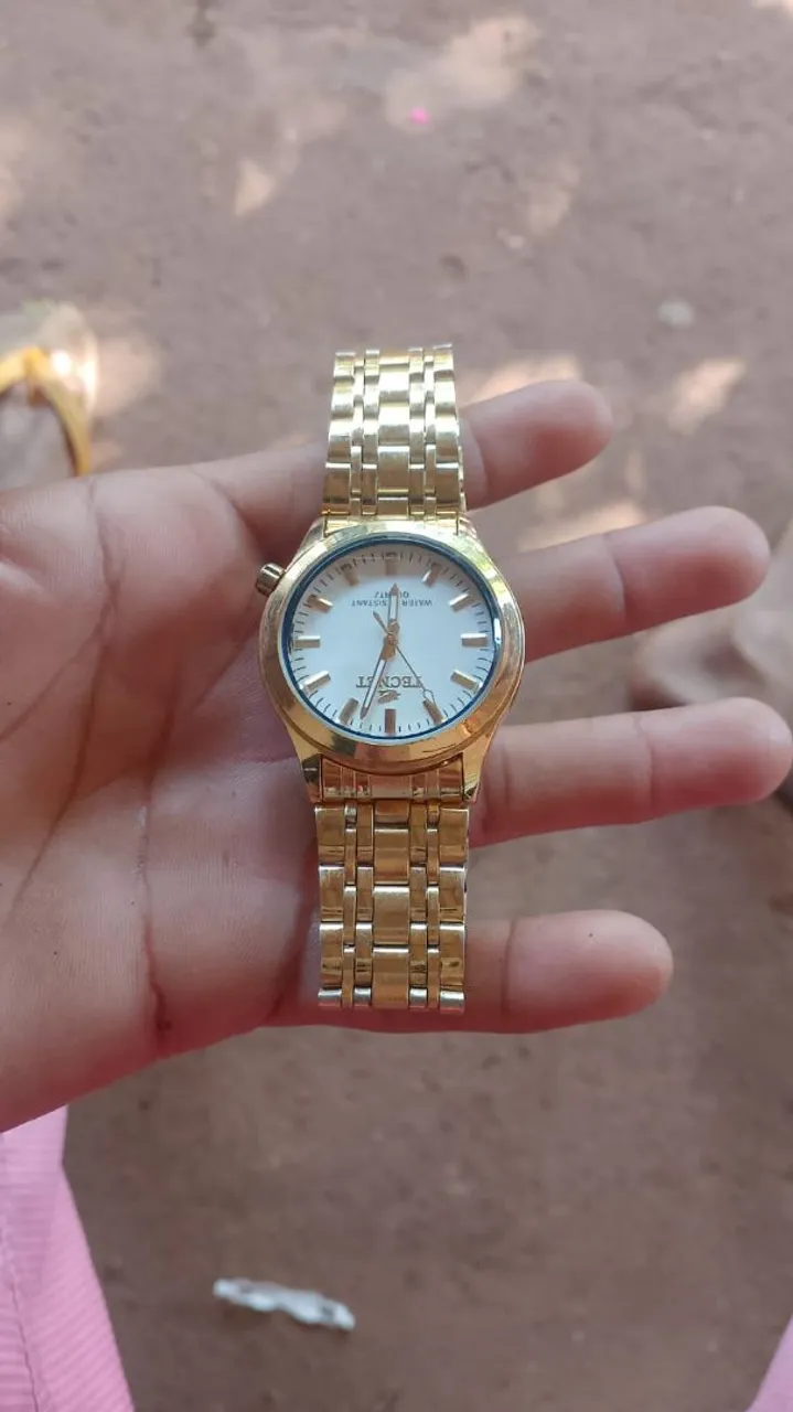 Relógio de pulso dourado Tecnot