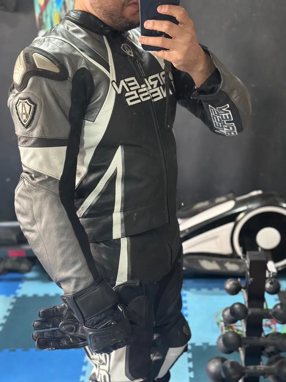 Macacão Arlen Ness Couro Moto Racing - Foto 4