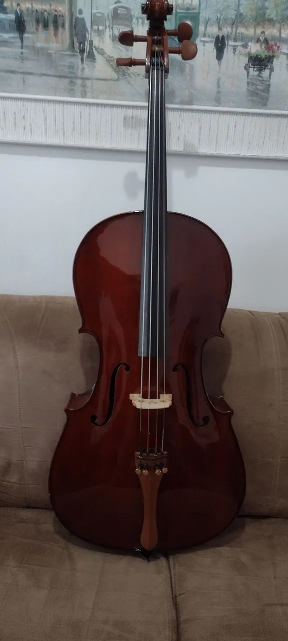 VIOLONCELO EAGLE- RARO- COR VINHO LINDÍSSIMO! COMPLETO.