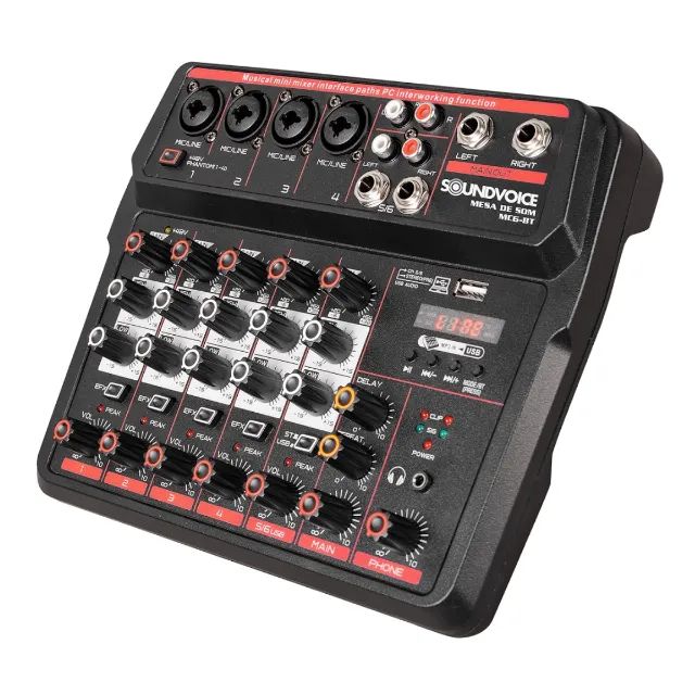 Mesa de Som Compacta Soundvoice MC6 BT - Foto 2