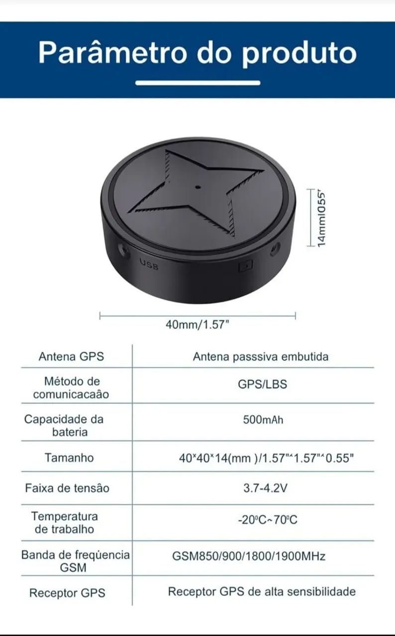 Mini Rastreador GPS Portátil  - Foto 4