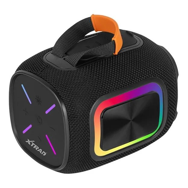Caixa de Som Bluetooth XTRAD 40W LED RGB Rádio FM - Preto - Foto 2