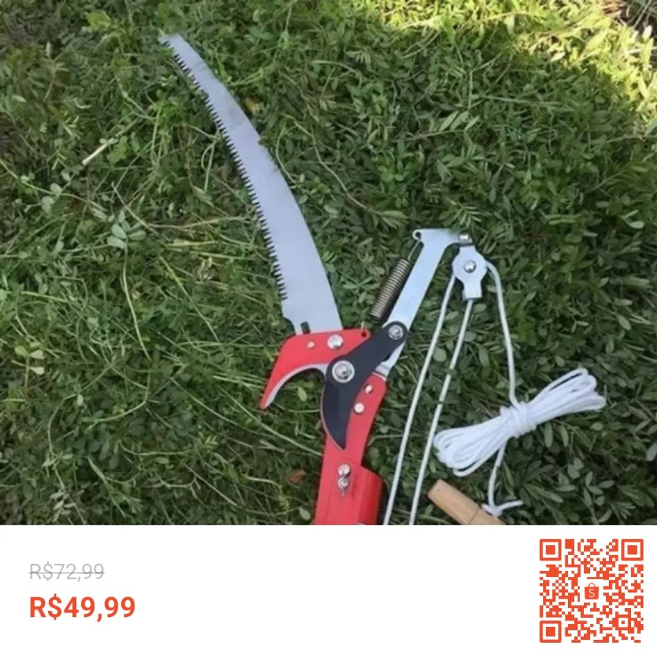 Serrote de poda com corte de precisão e cabo extensor