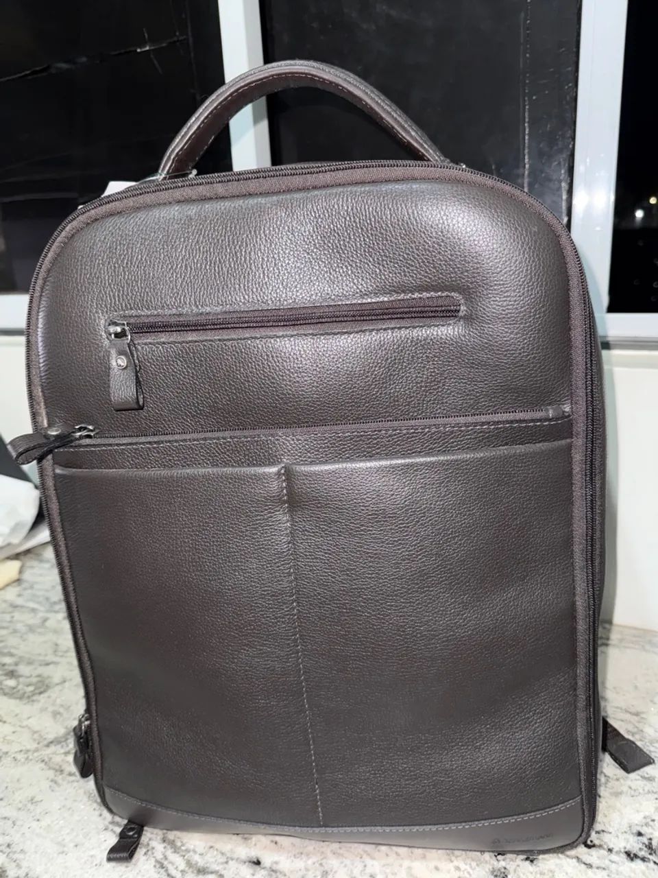 Mochila de Couro Marrom