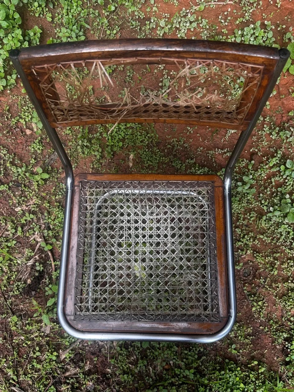 Cadeiras CESCA 3U e pé de mesa antigos para reformar