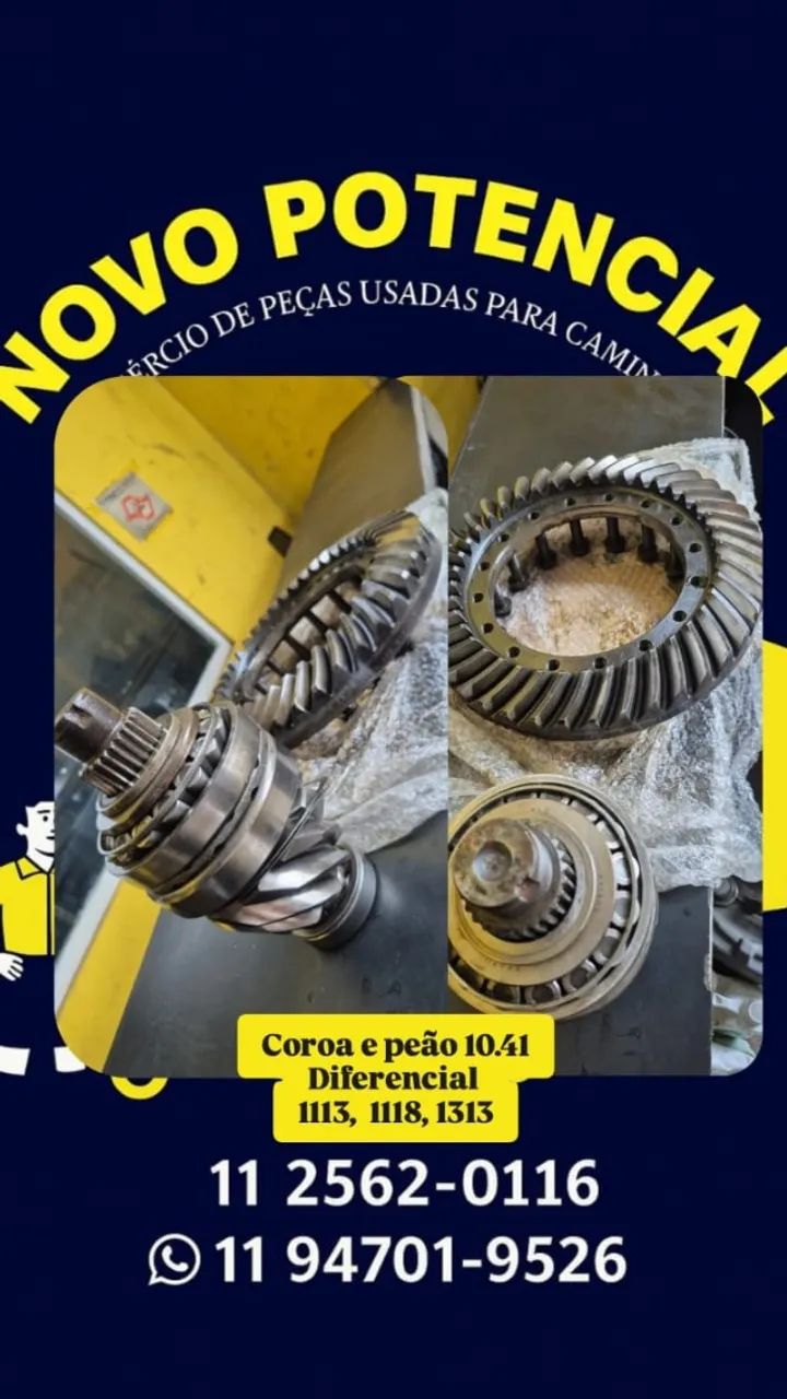 COROA E PEÃO 10.41 DIFERENCIAL 1118, 1113, 1313