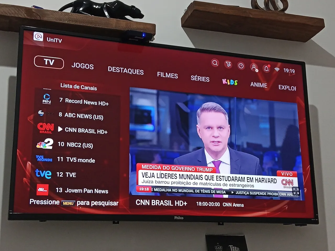 Tv 50' Philco 4k com box