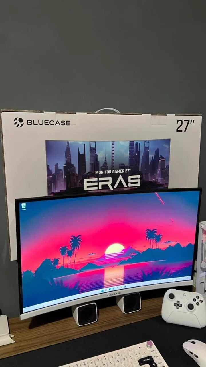 Monitor Led Curvo 27 Polegadas 100hz 3ms Full HD Branco Caixa nota e Garantia64312624265603121