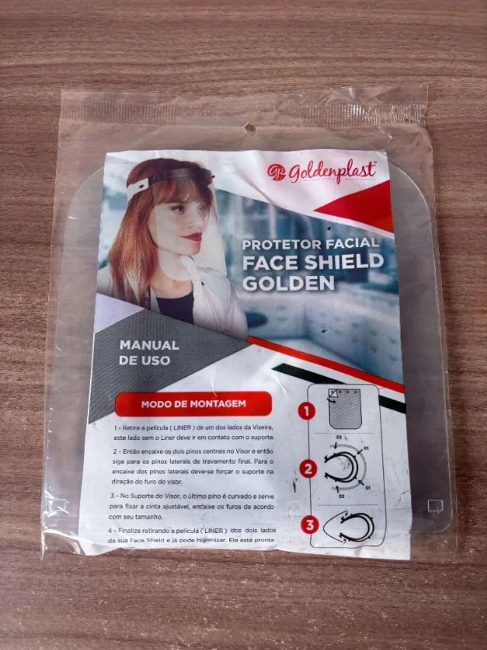 Máscara hospitalar face shield