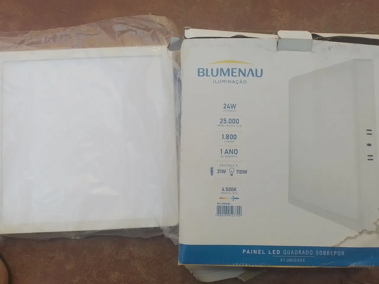 Painel LED Quadrado Sobrepor 24W Blumenau