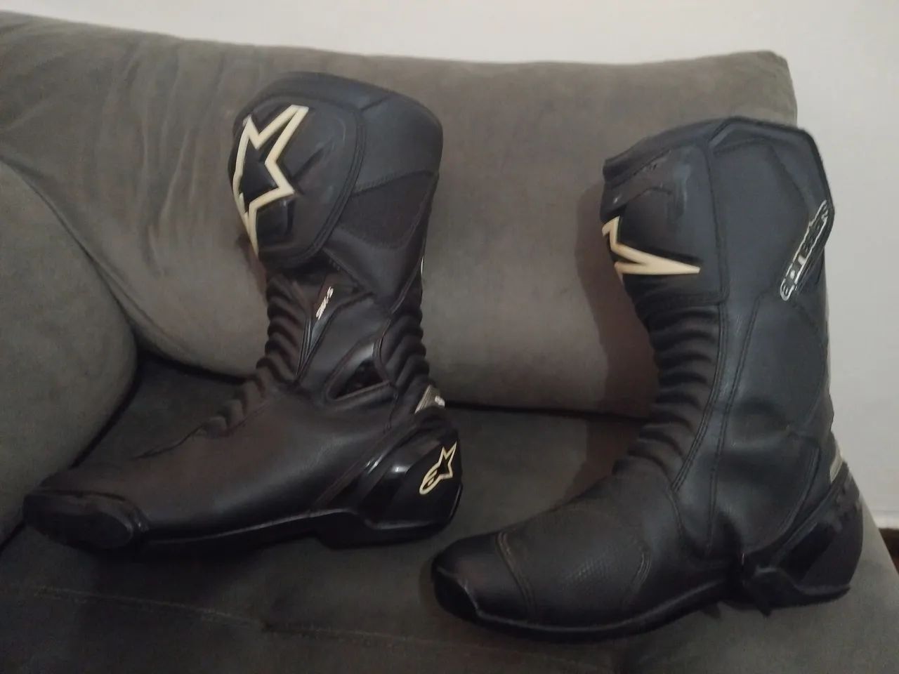 Botas Alpinestars SMX-S Black Blackl Tamanho 40 - Foto 3