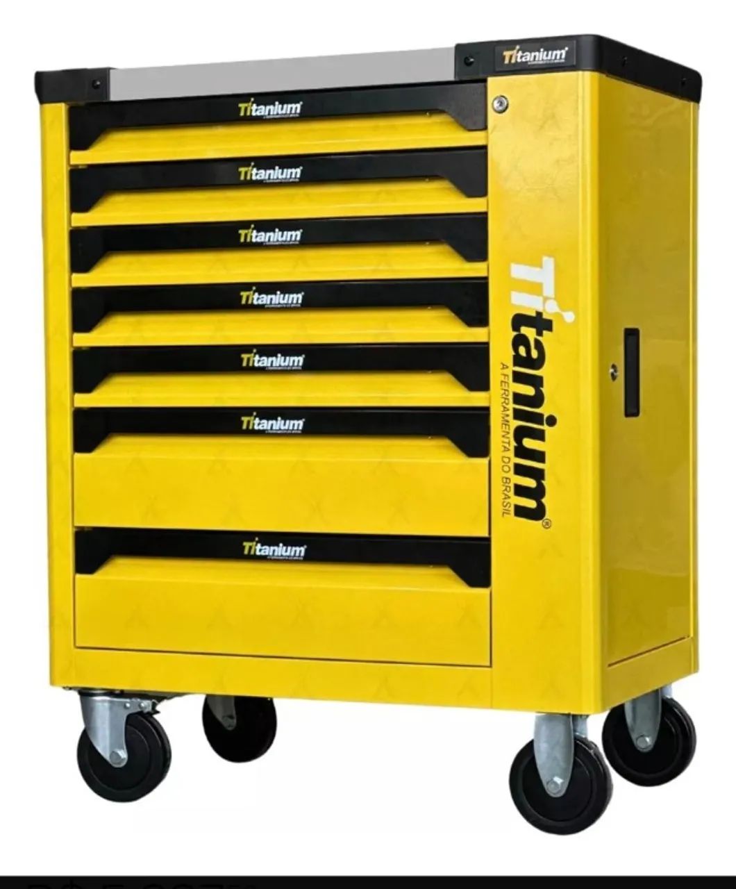 CARRO PARA FERRAMENTAS AMARELO WORK STATION 258 PECAS TITANIUM