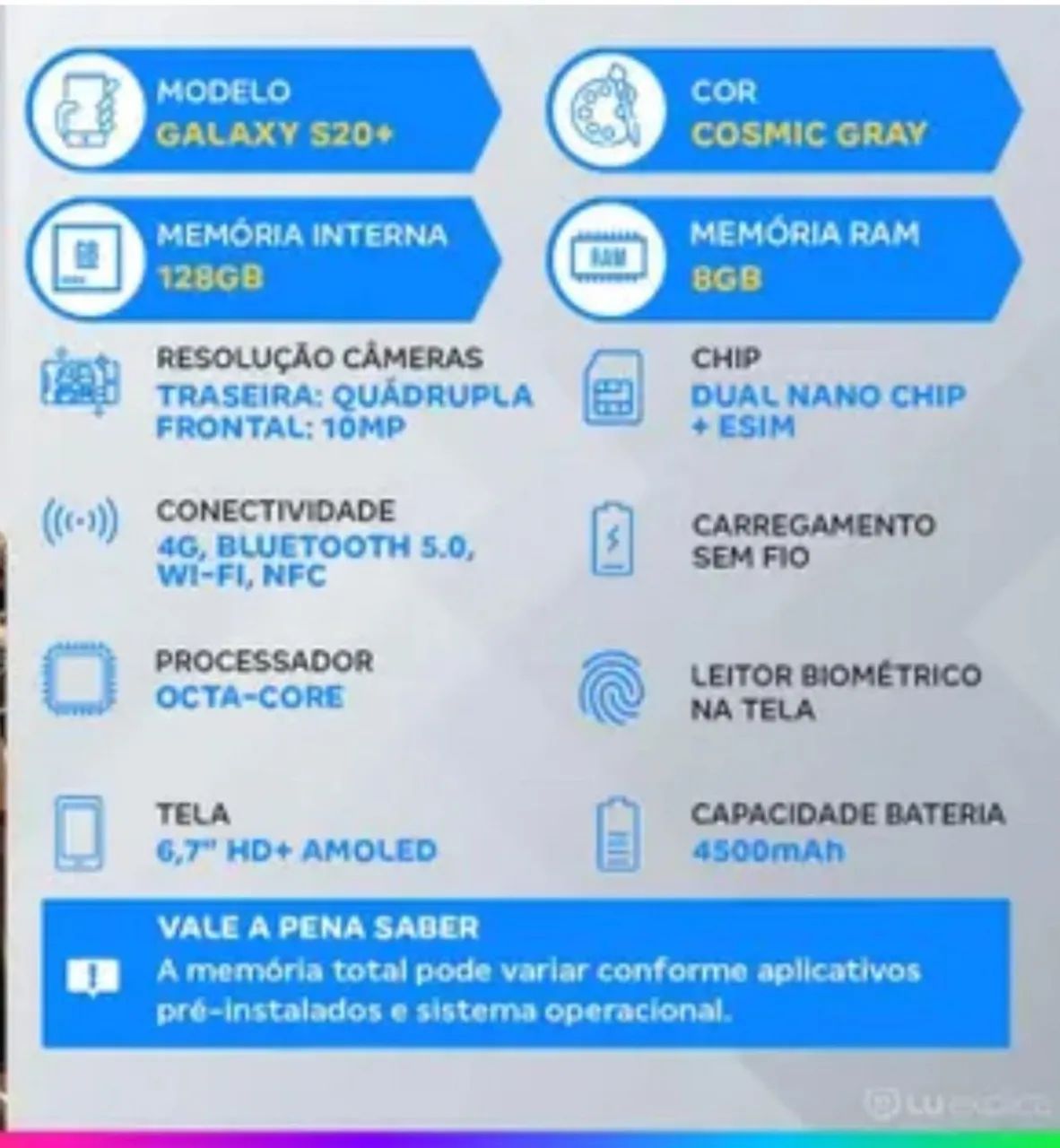 Smartphone Samsung S20 Plus - Foto 5