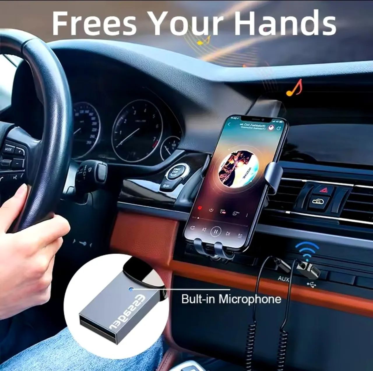 Essager-Receptor de áudio Bluetooth, USB para 3.5mm, Car Aux, Kit Handsfree - Foto 6