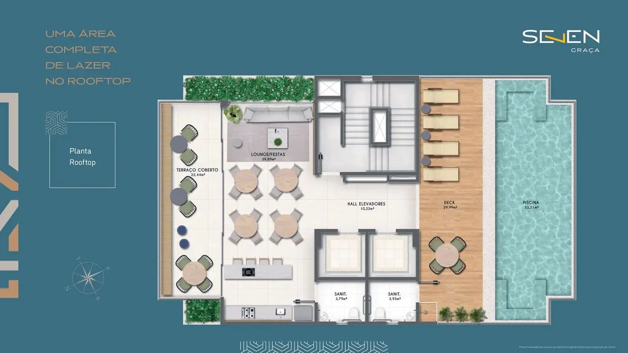 Seven Graça, Apartamento 1 Suíte, Distribuído Em 38M² E 1 Vaga De Garagem Na Graça. 11A7BE - Foto 3